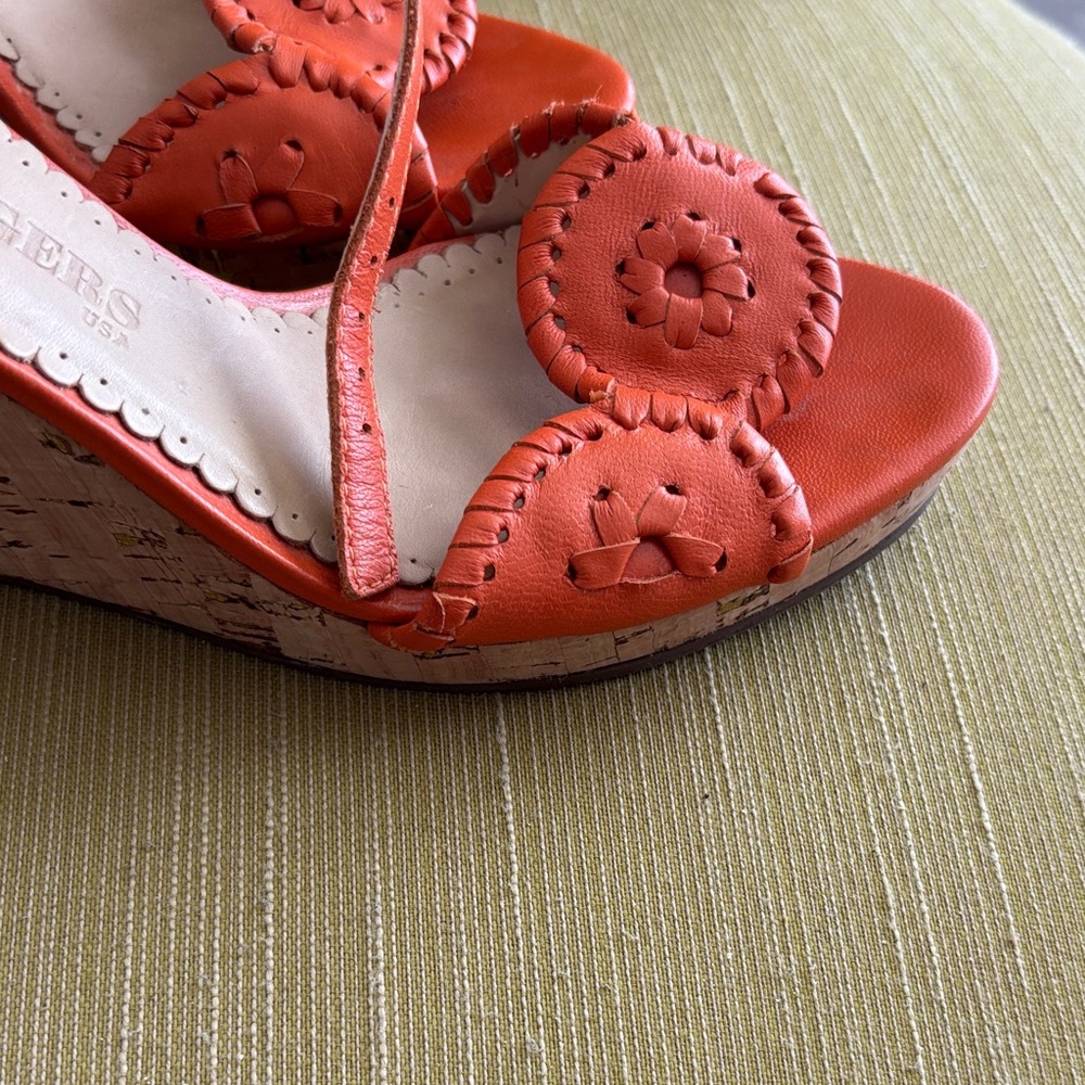 Jack Rogers Bright Orange Sandals - Picture 6 of 7